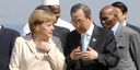 Bundeskanzlerin Merkel im Gespräch mit UN-Generalsekretär Ban Ki-moon