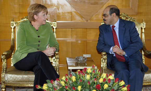 Bundeskanzlerin Merkel und Premierminister Zenawi