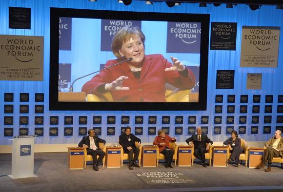 Merkel at the opening of the World Economic Forum in Davos